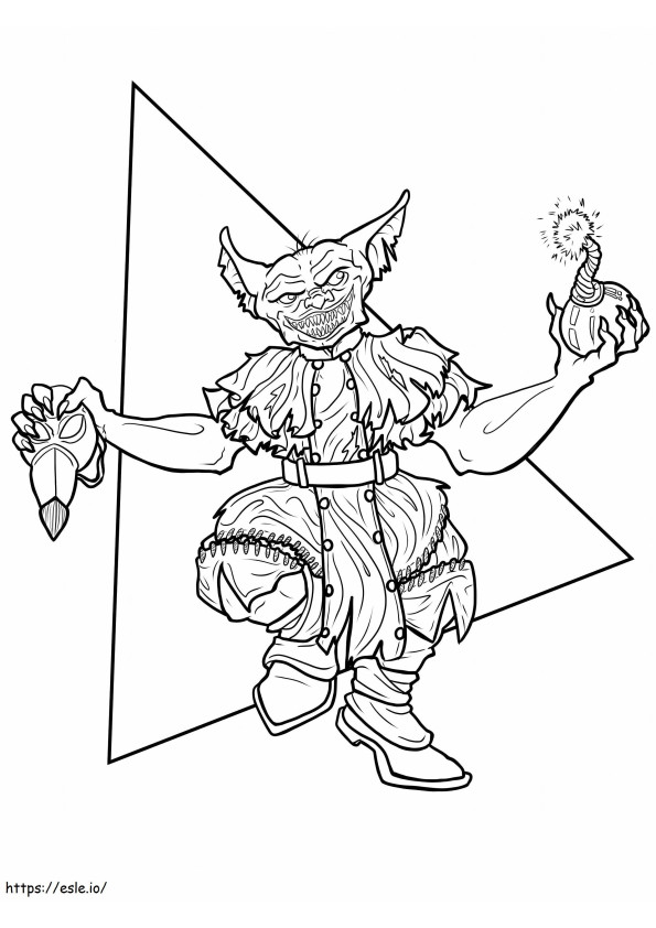 Goblin Clown coloring page