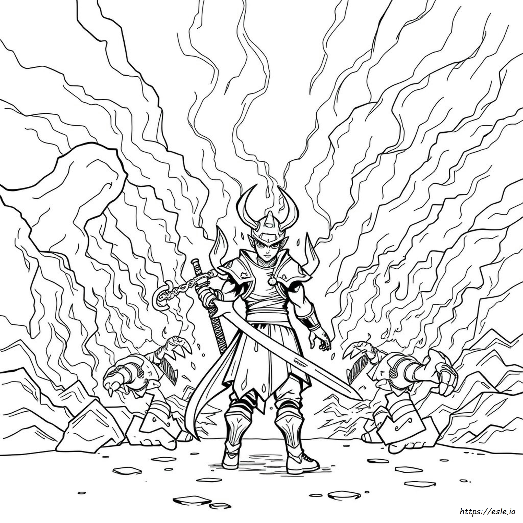 Manga Drawing Coloring Demon Slayer