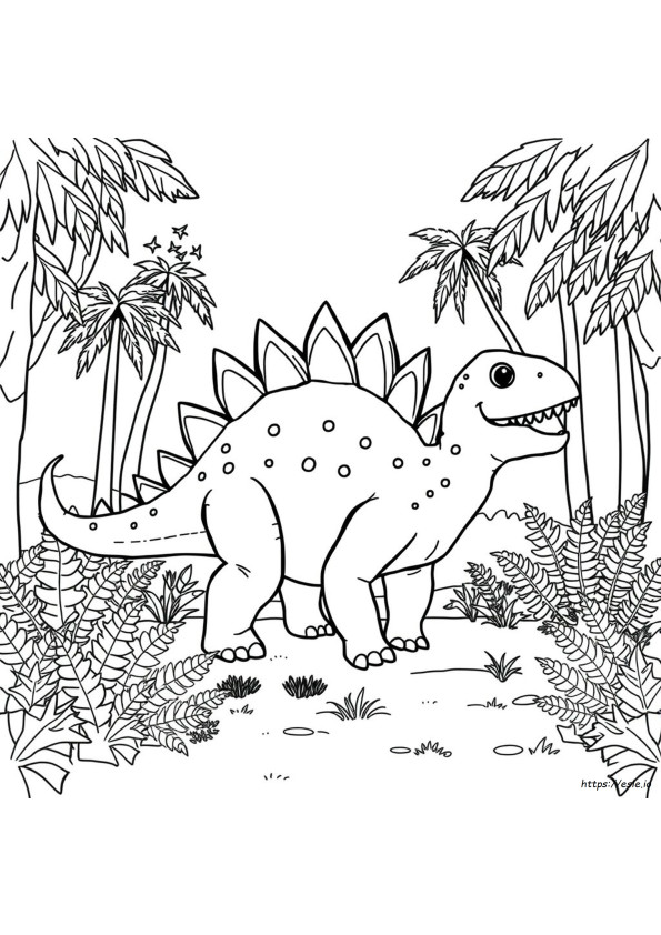 Estegossauro Para Colorir Para Imprimir