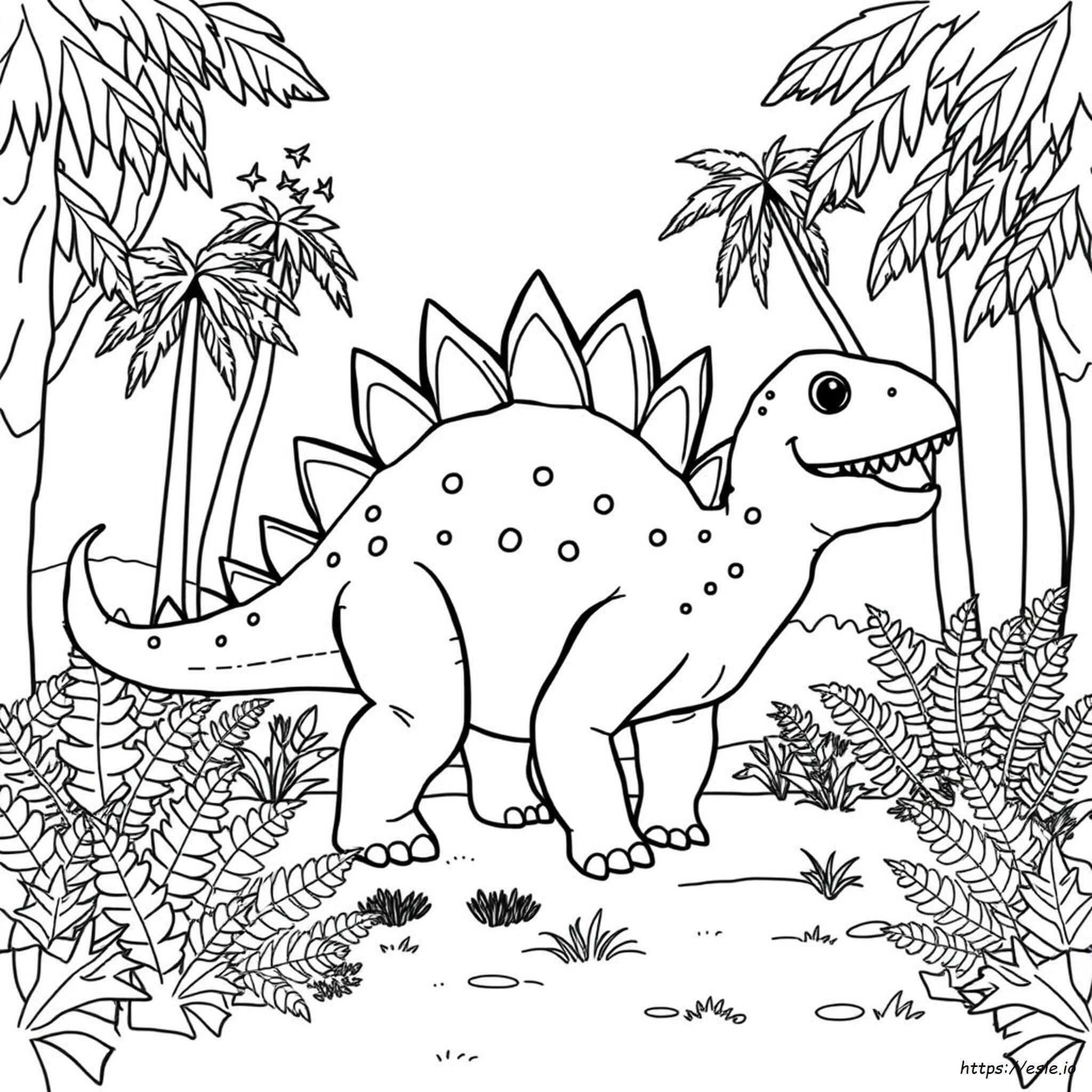 Stegosaurus Coloring Page Printable