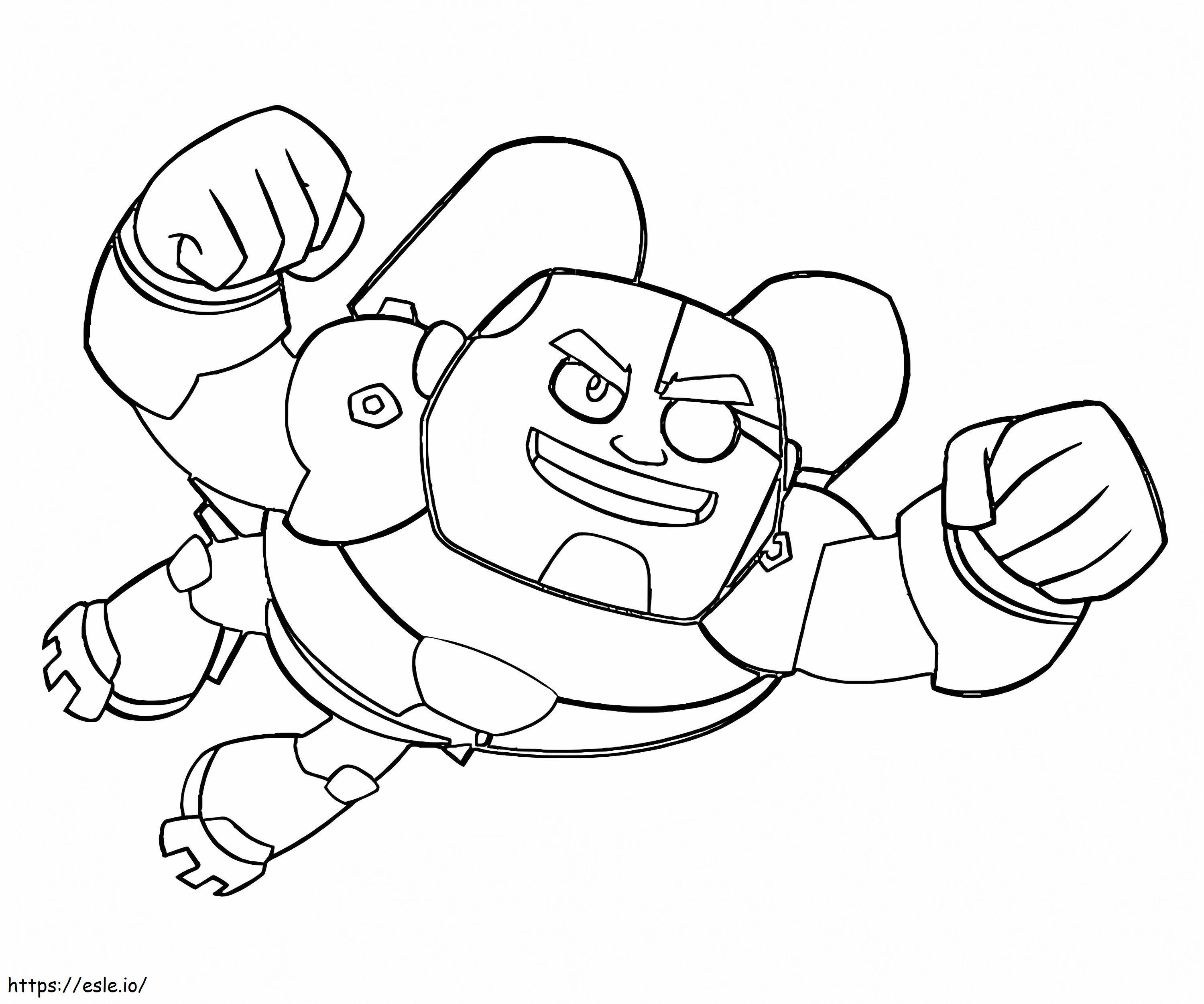 Cyborg Flying coloring page