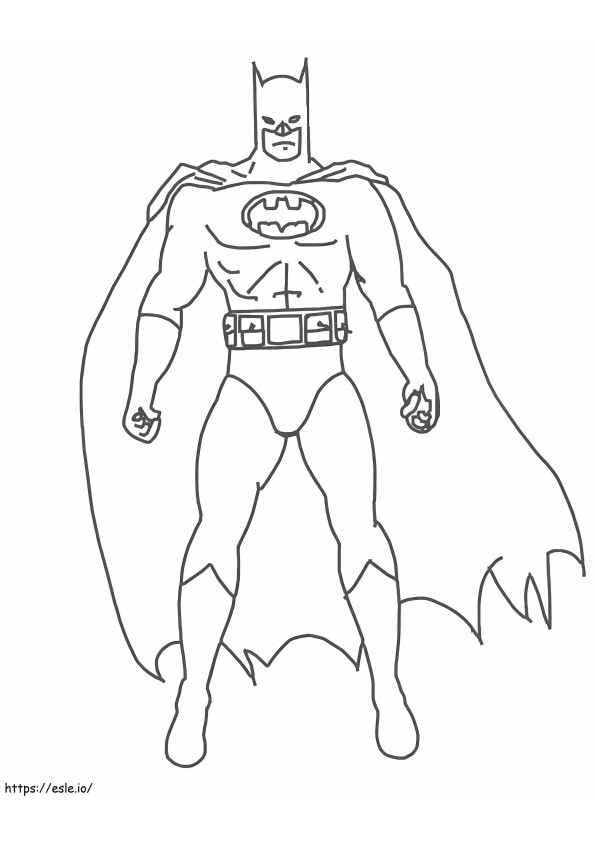 Coloriage Batman facile à imprimer dessin