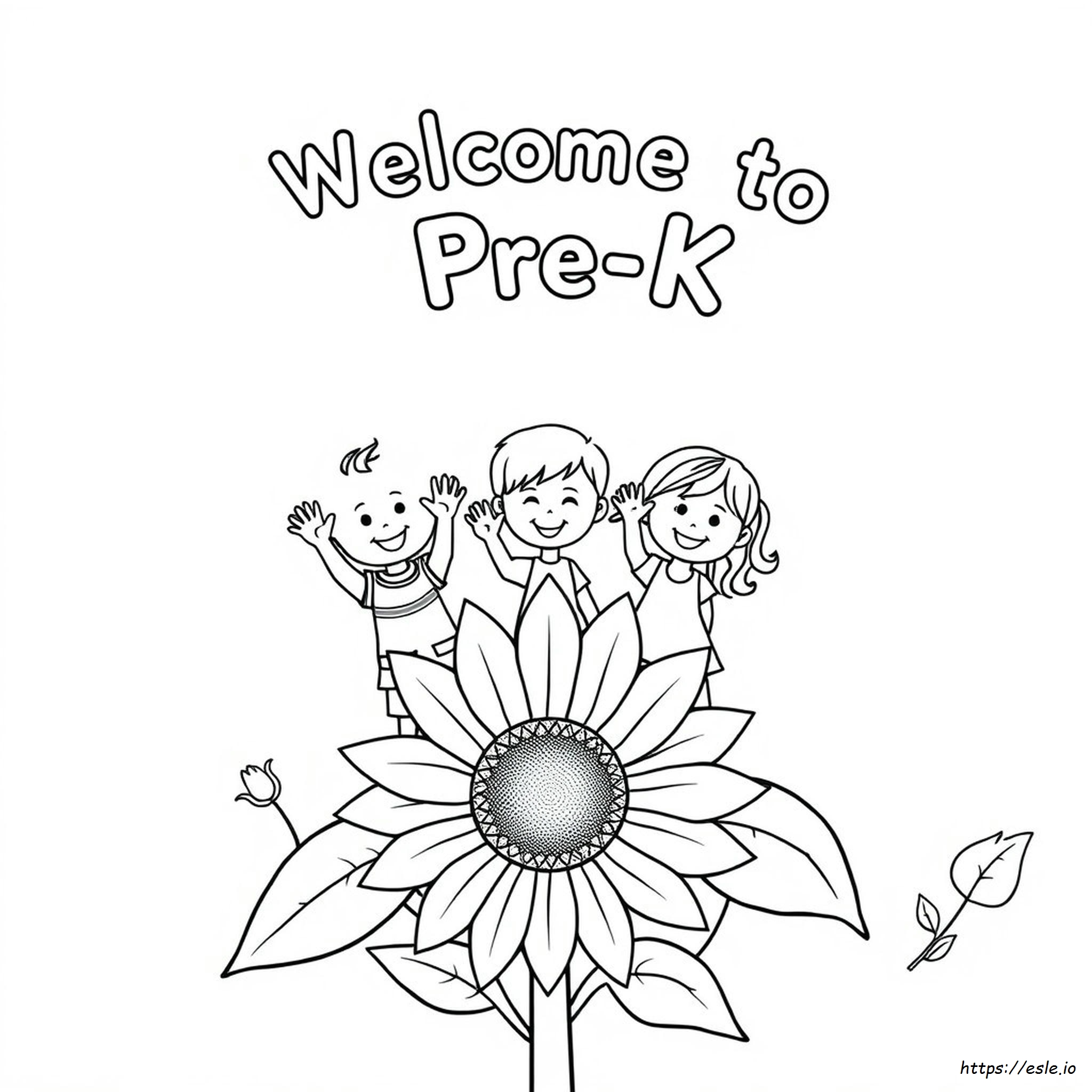 Welcome To Pre K Coloring Page