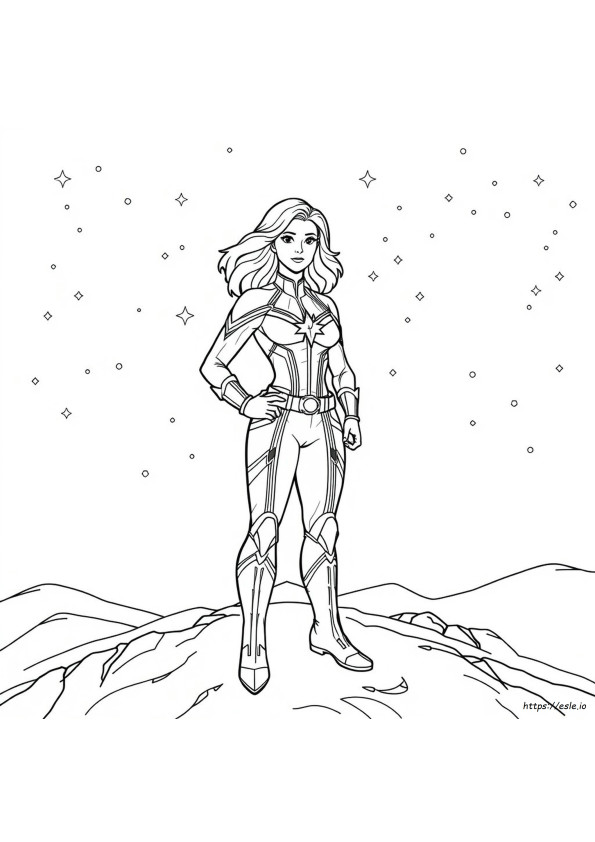 Captain Marvel Coloring Sheets