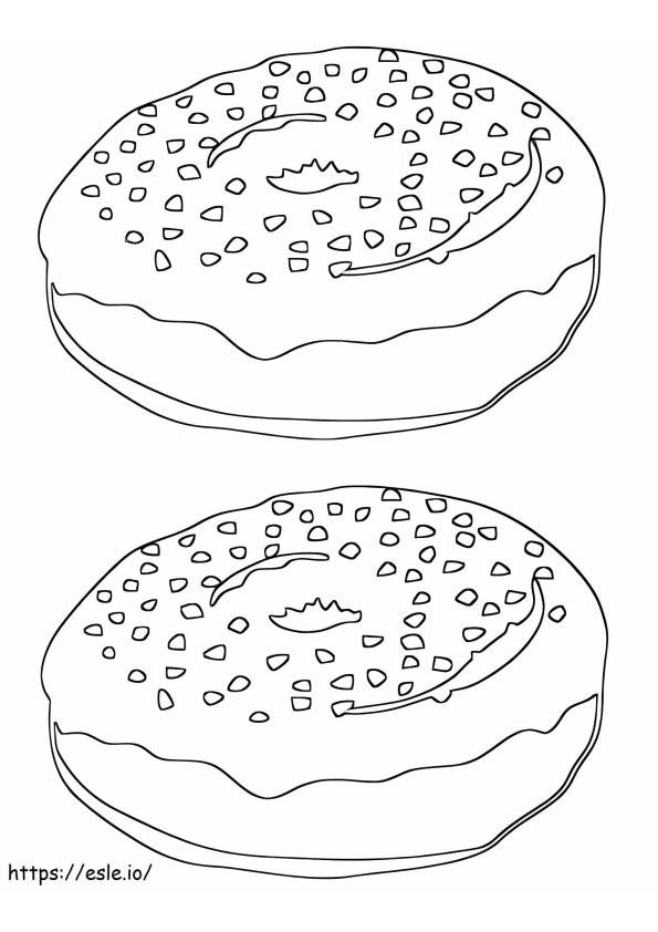 Two Donuts coloring page
