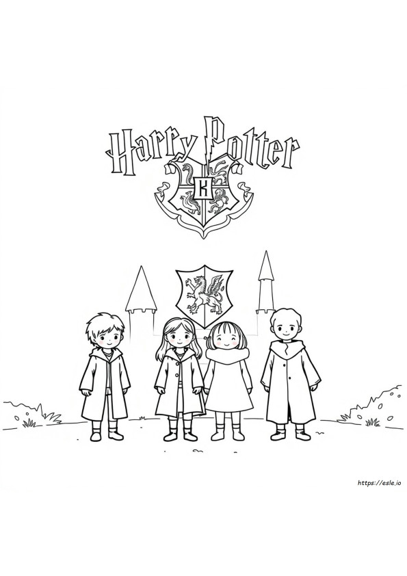 Harry Potter Mewarnai Gambar Lambang Rumah