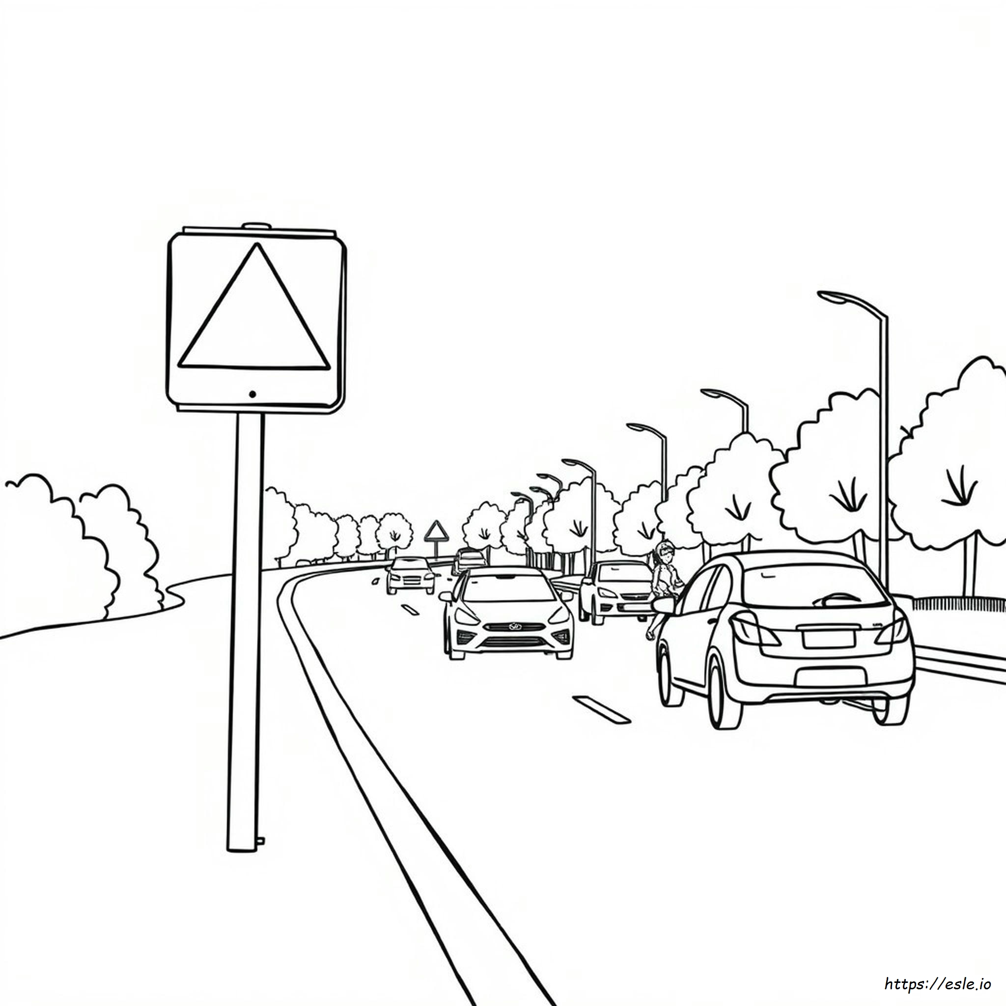Road Safety Colouring Pages