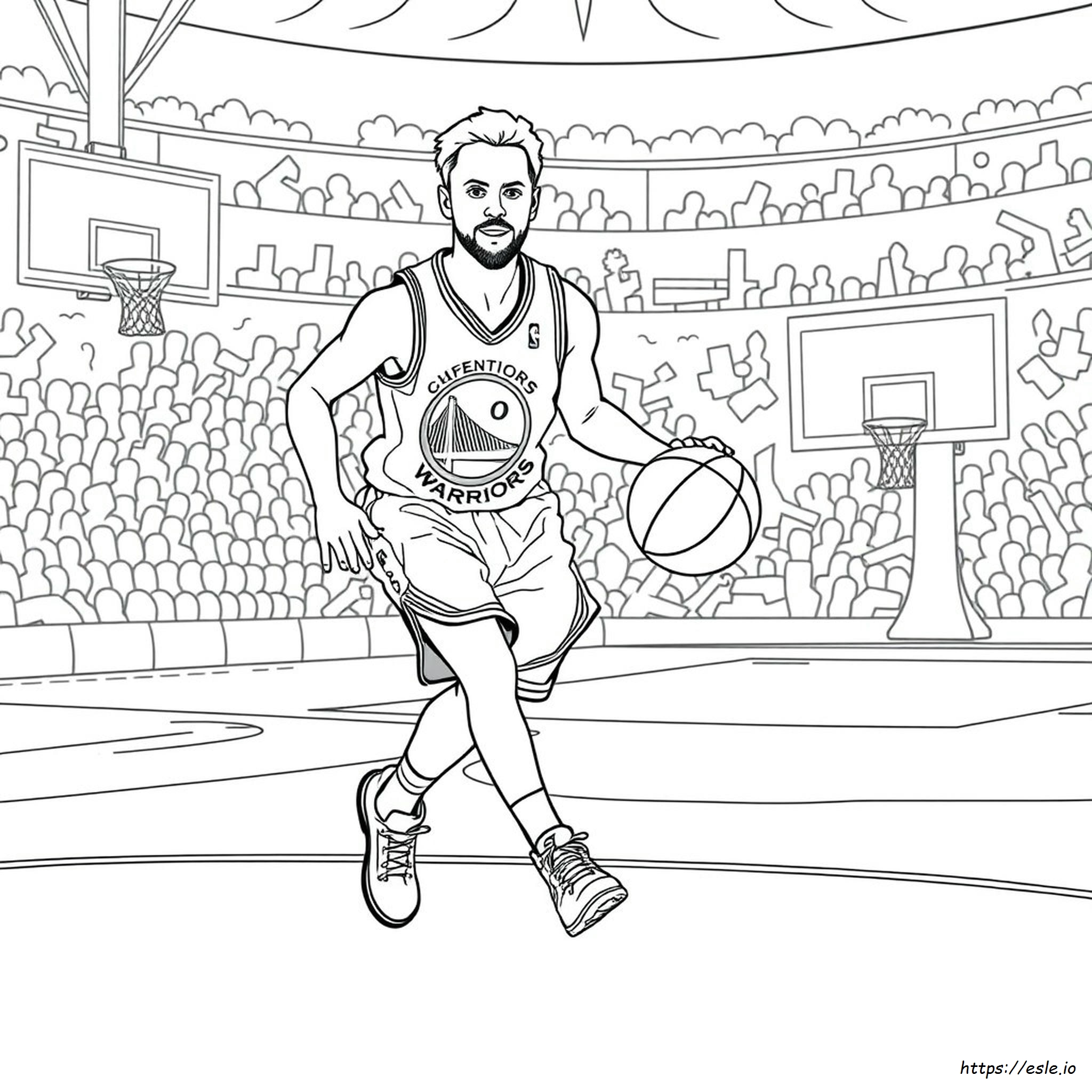 Páginas Para Colorear Imprimibles De Stephen Curry De Los Warriors