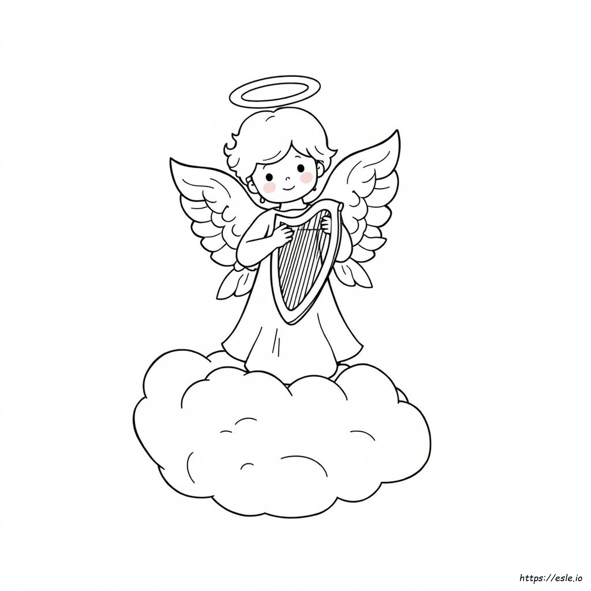 Hermosos Ángeles Para Colorear