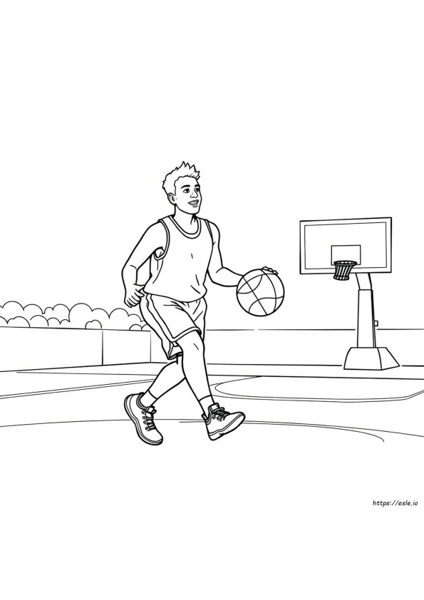 Coloriage Joueur De Basketball À Imprimer