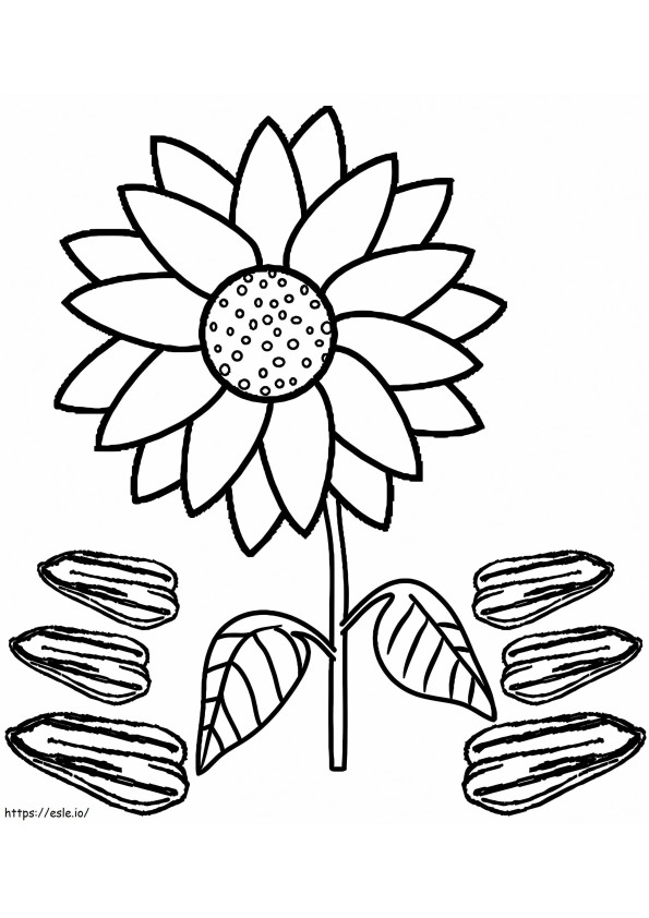 Free Sunflower For Kids coloring page