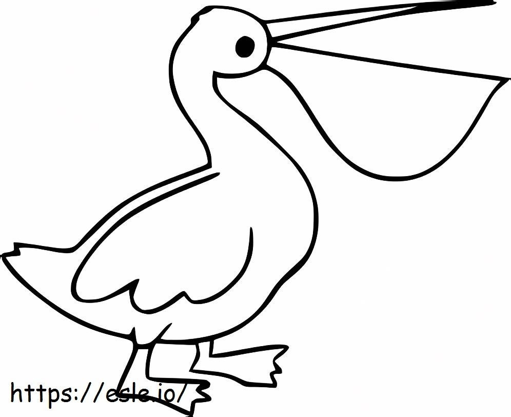 Łatwy pelikan kolorowanka