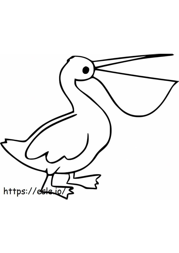 Easy Pelican coloring page
