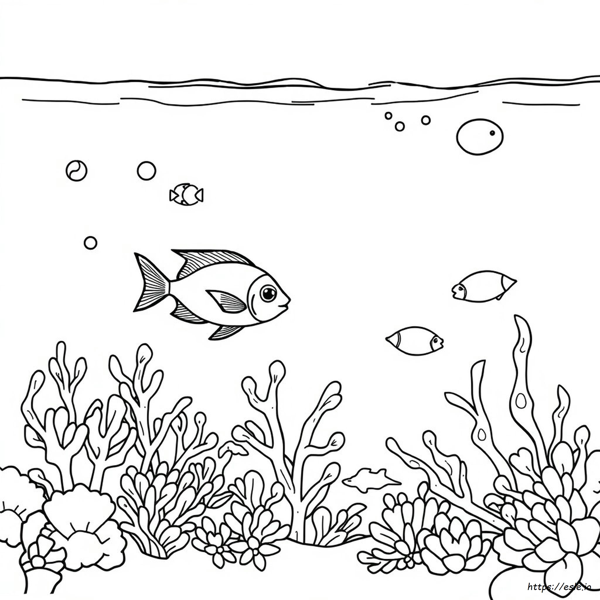 Easy Underwater Coloring Pages