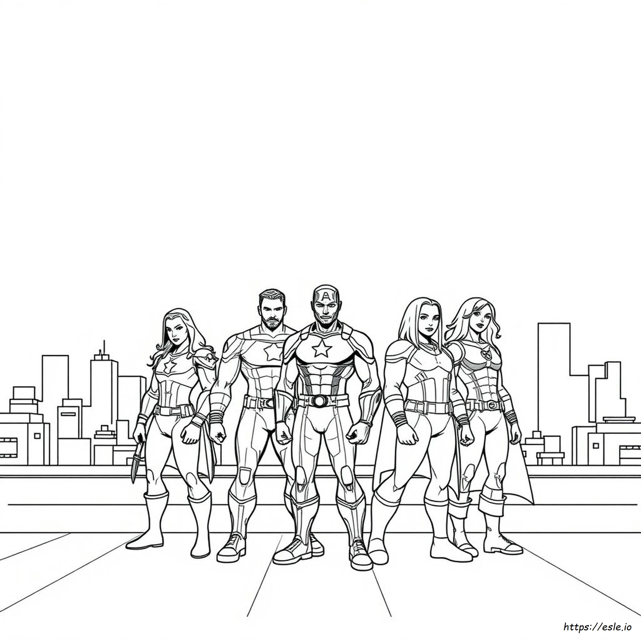 Avengers Colouring In Pages