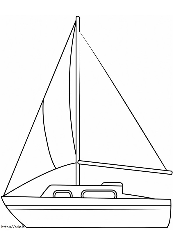 Kostenloses Segelboot ausmalbilder