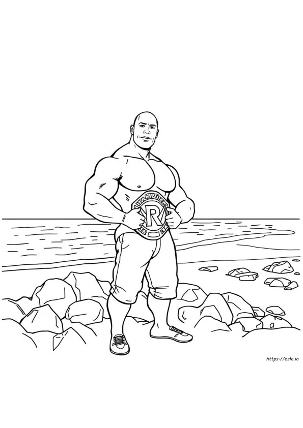 Dwayne Johnson The Rock Coloring Pages