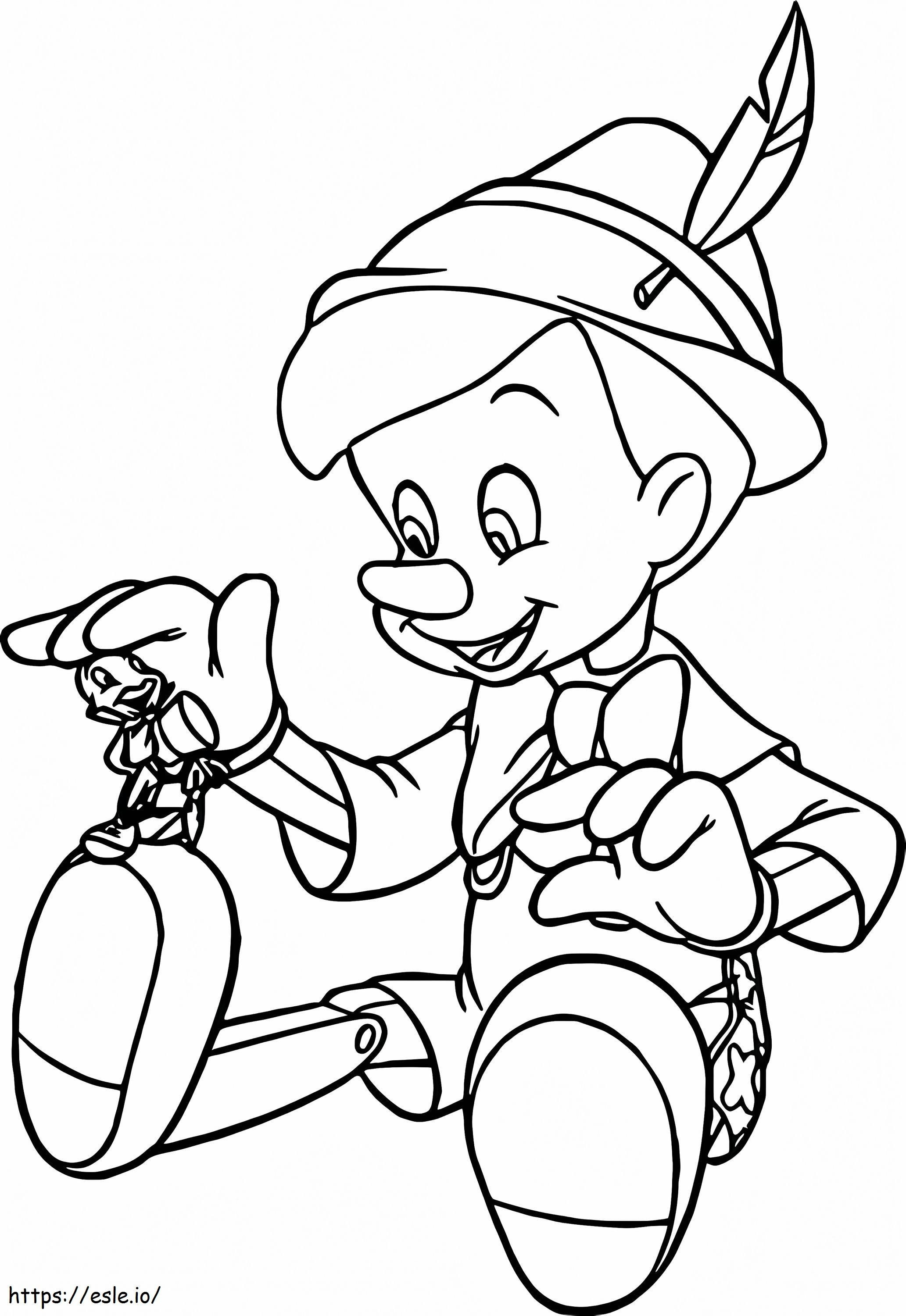 Jiminy et Pinocchio Gambar Mewarnai