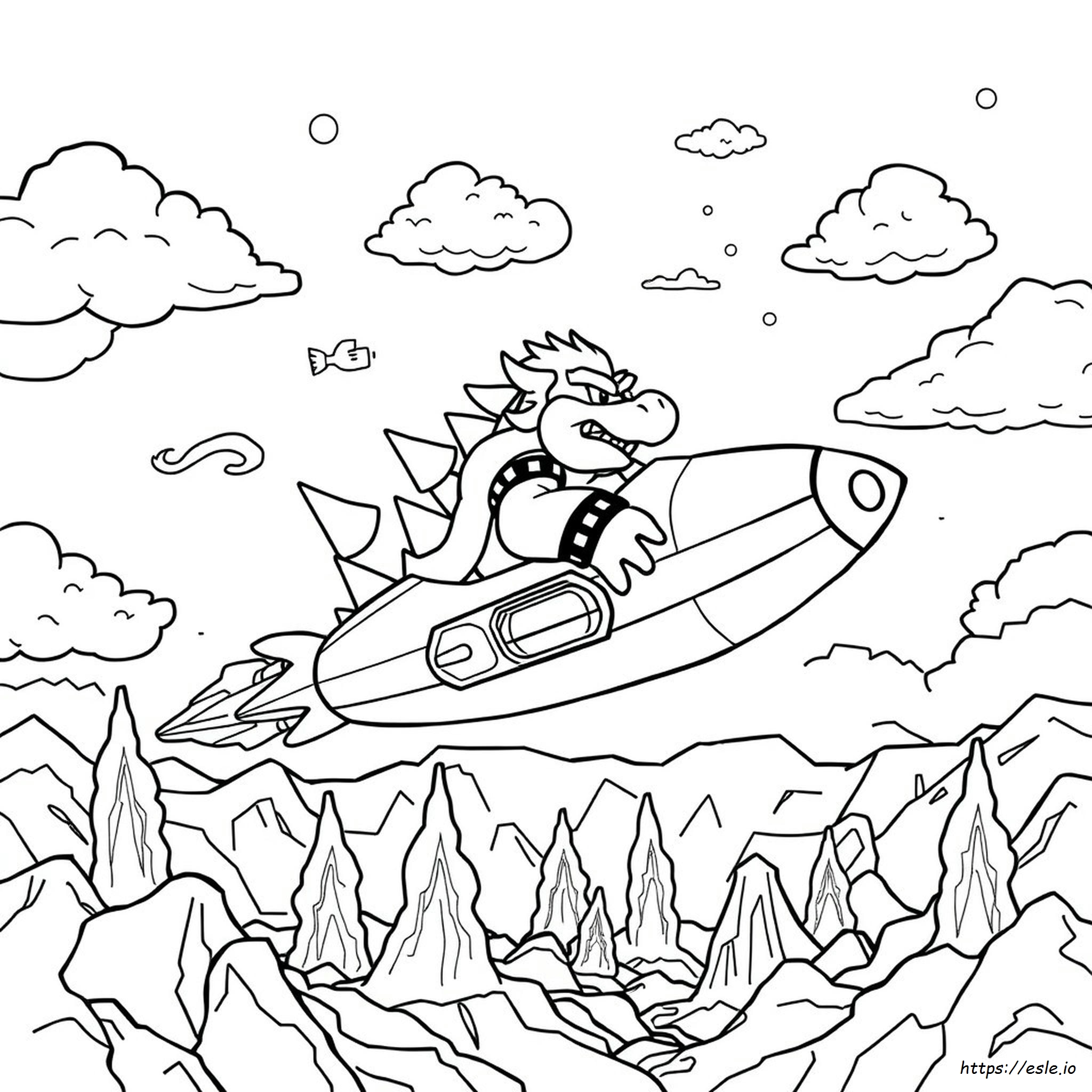 Bowser Ship Coloring Page