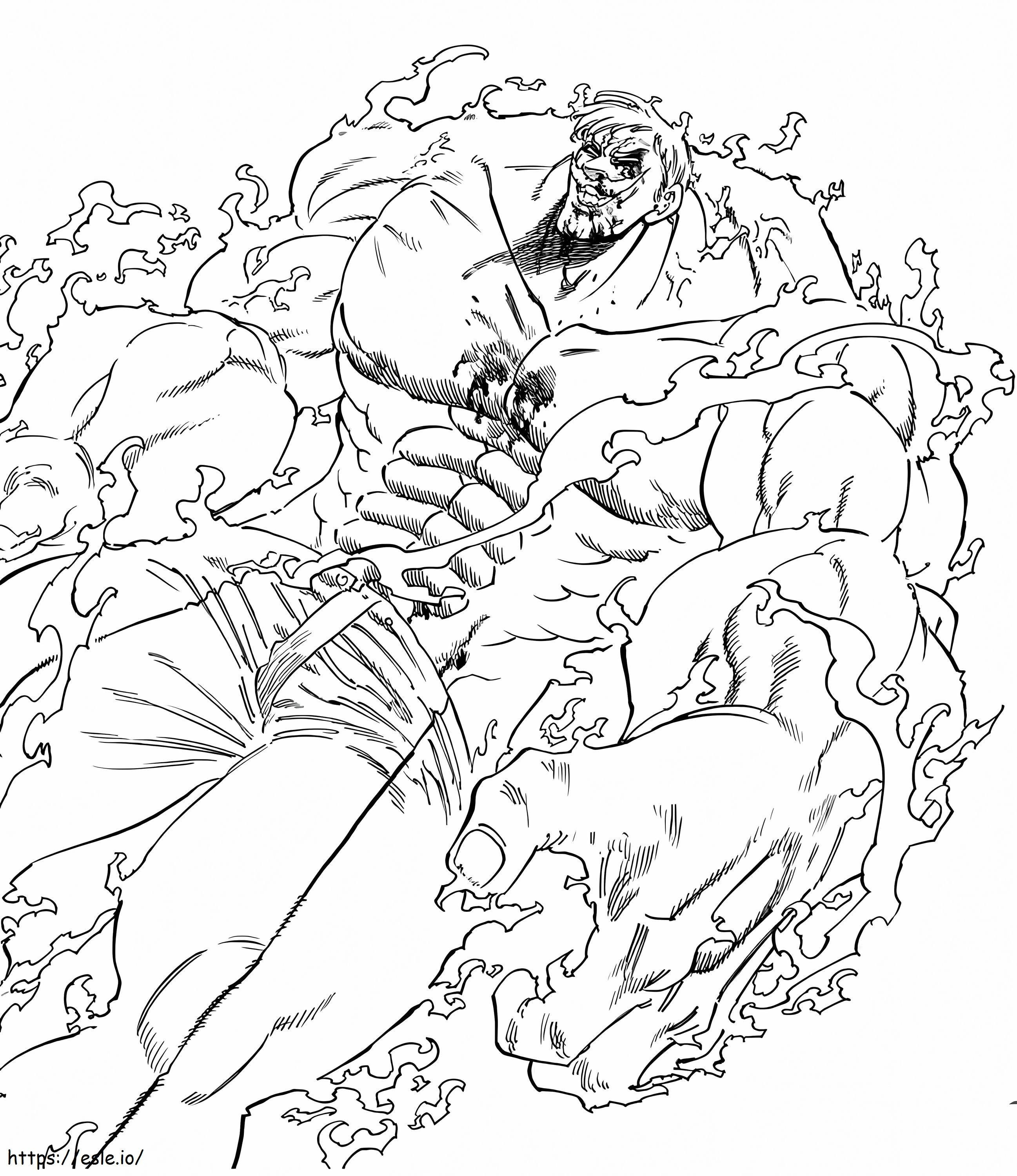 Escanor From The Seven Deadly Sins coloring page