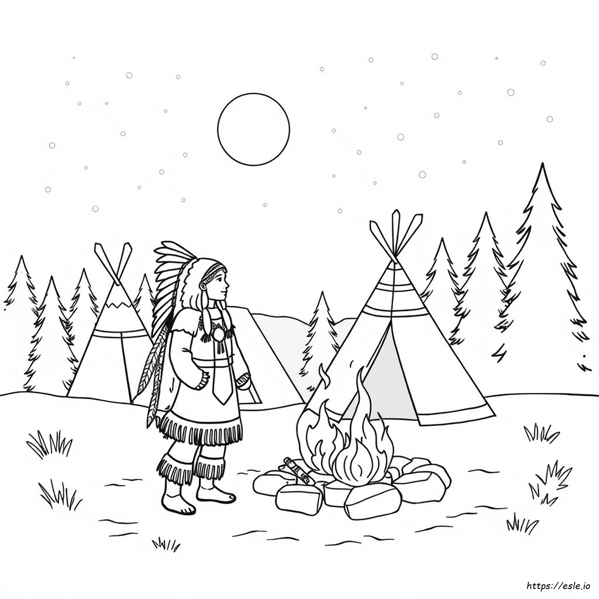 American Indian Coloring Pages
