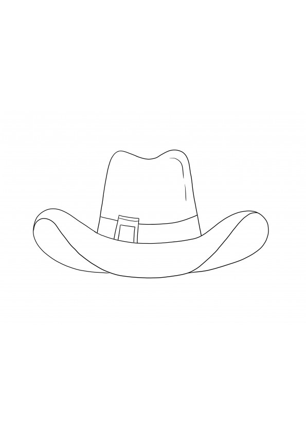 Chapéu de Cowboy grátis para colorir e imprimir para as crianças aprenderem sobre especificidades culturais