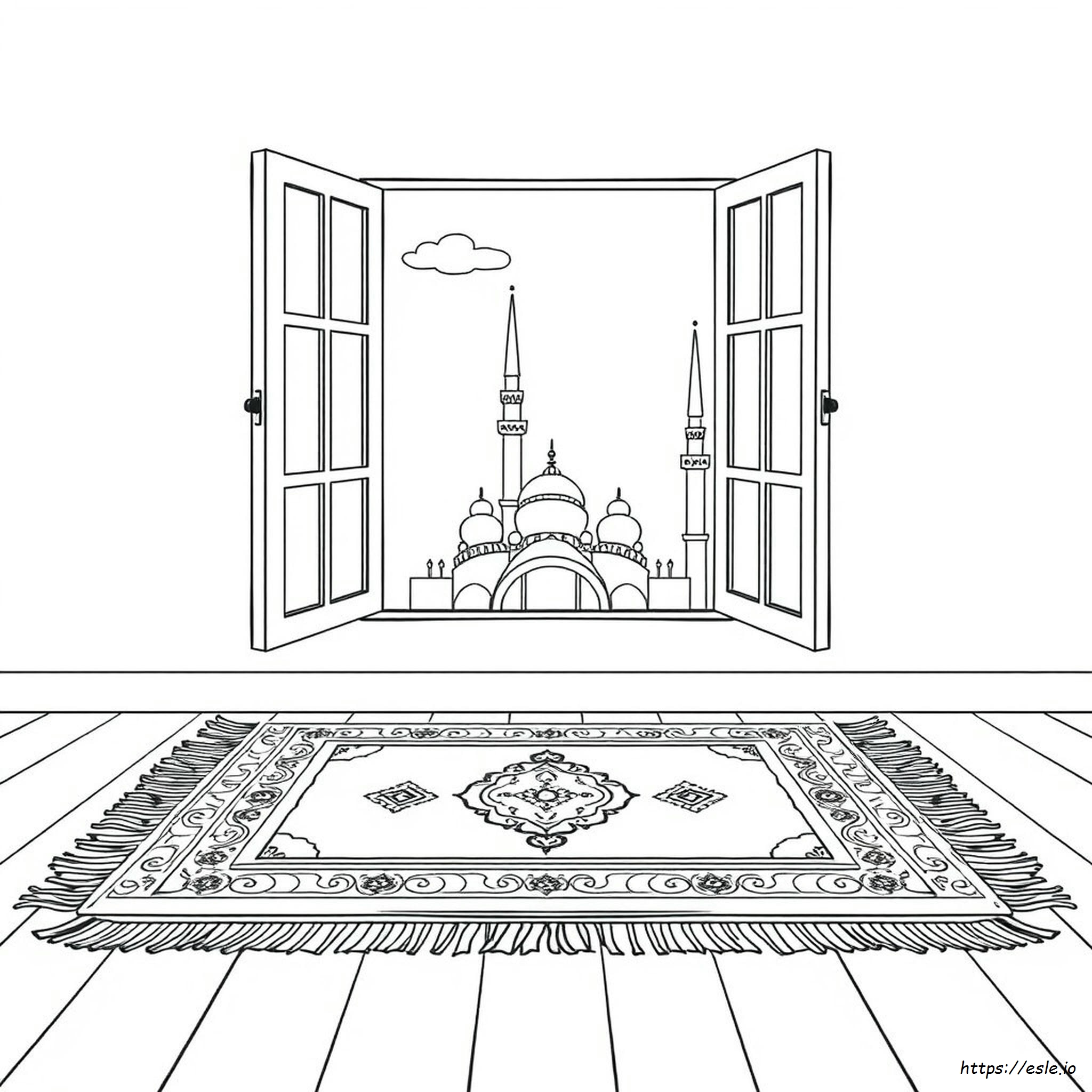 Prayer Rug Coloring Page