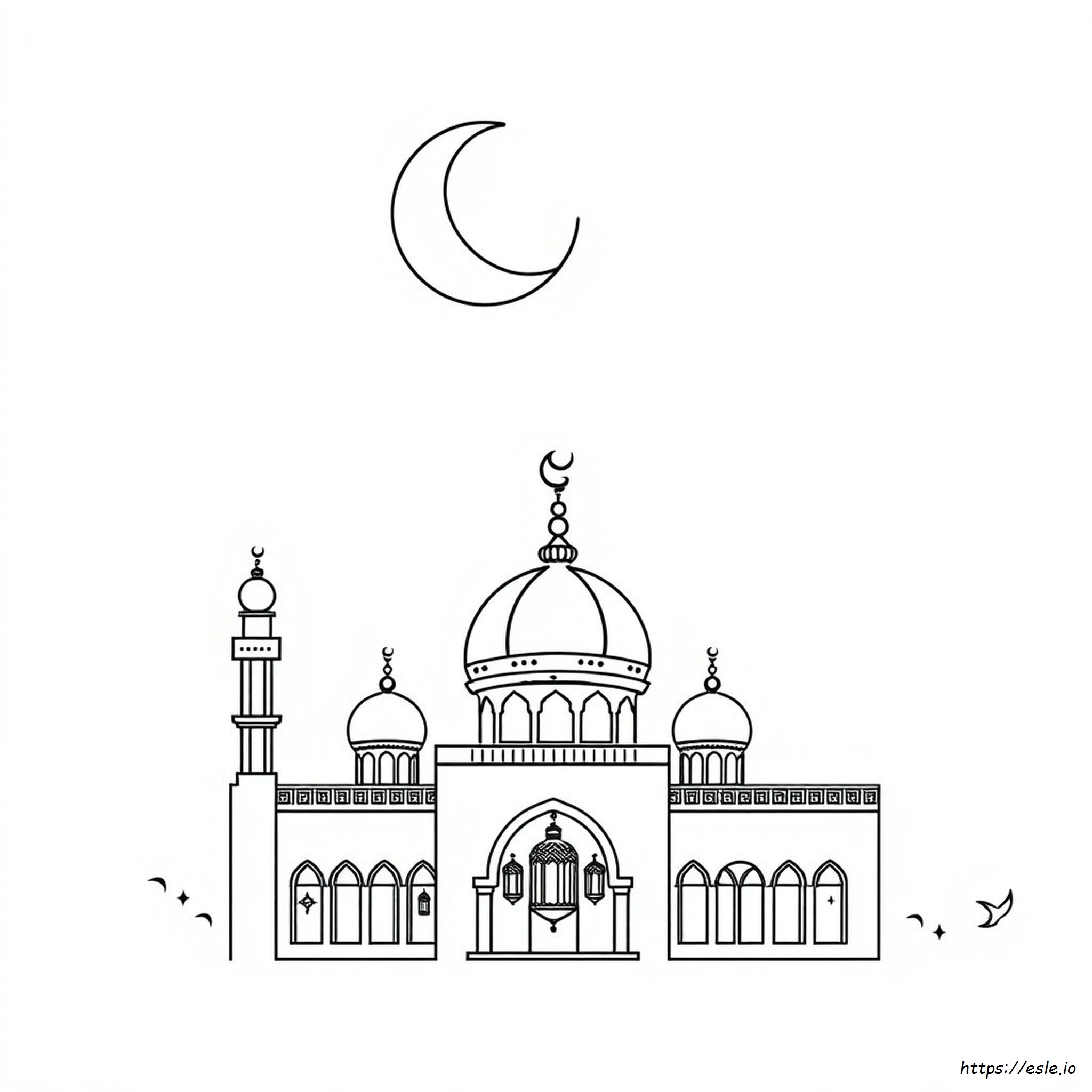 Printable Moon Ramadan Coloring Pages