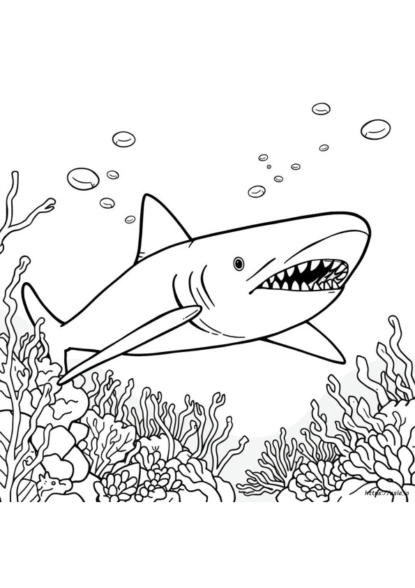 Yazdırılabilir Megalodon Boyama Sayfaları