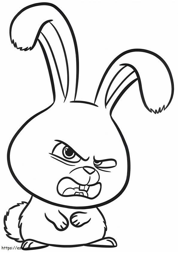 Angry Snowball A4 coloring page