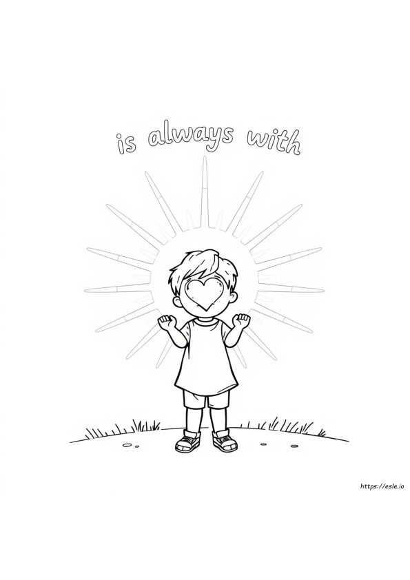 God Is Always With Us Coloring Page