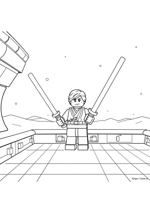 Lego Luke Skywalker Gambar Mewarnai