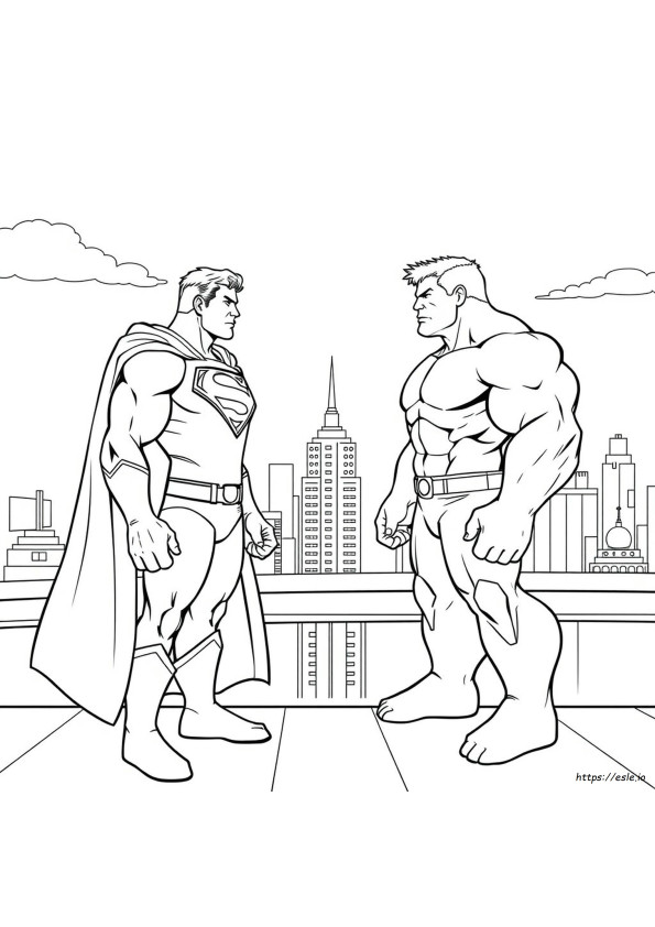 Superman Hulk Színező Oldalak