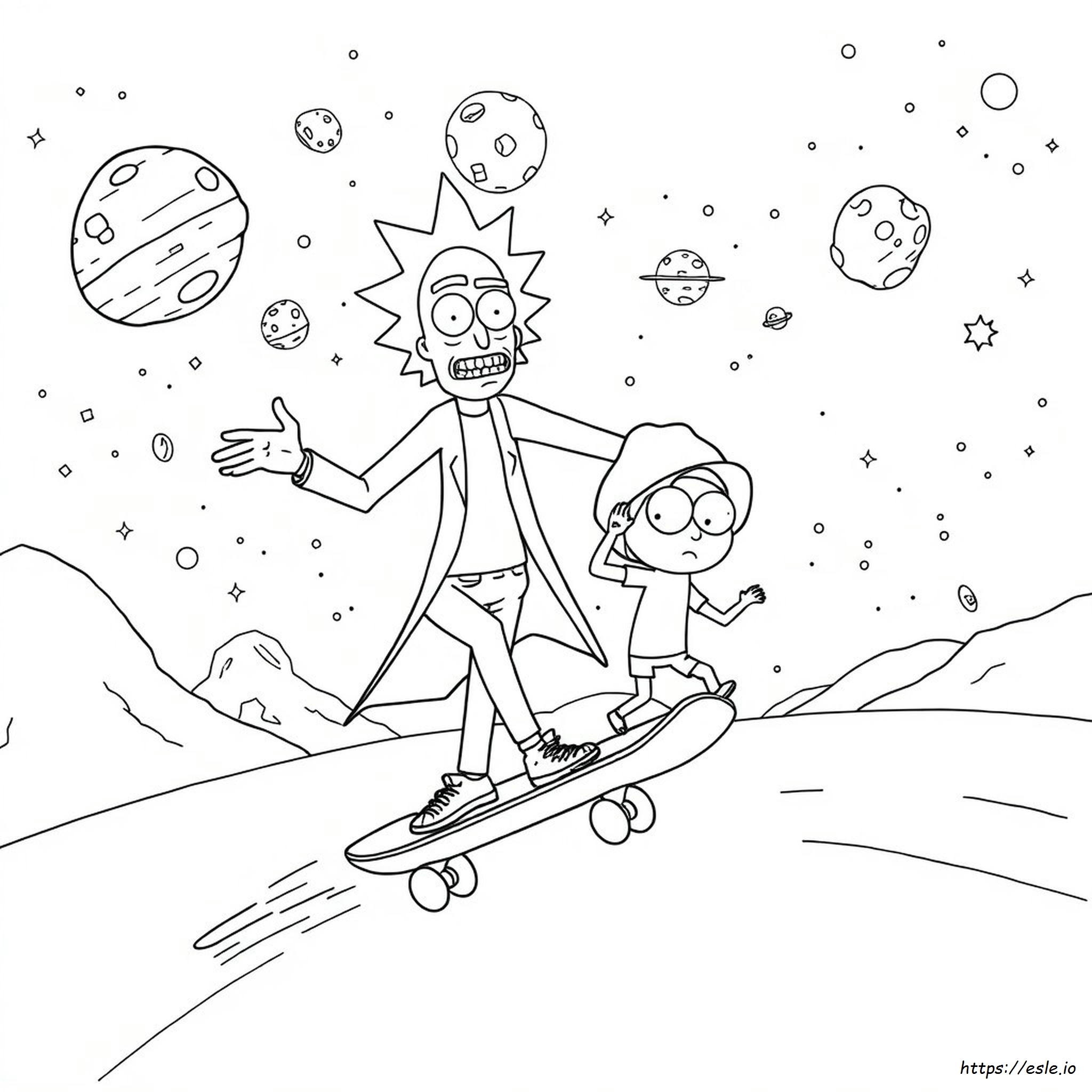 Stoner Rick And Morty Coloring Pages