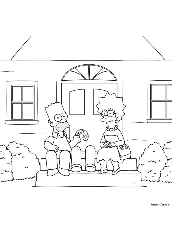 Yazdırılabilir Simpson Karakterleri Boyama Sayfaları