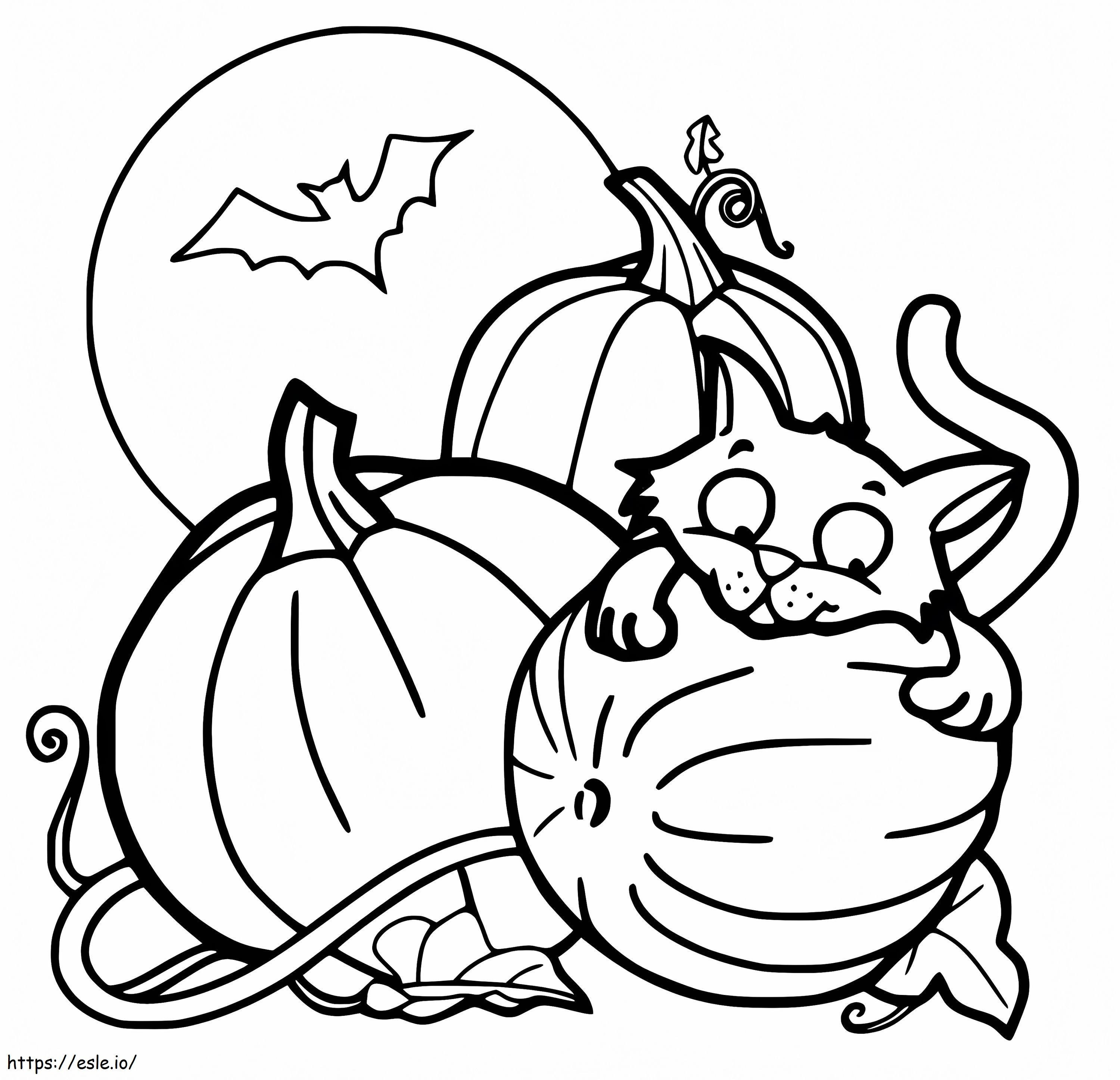 Halween Cat 7 coloring page