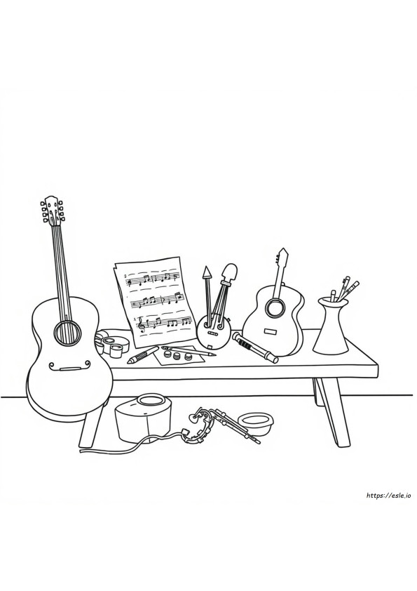 Kolorowanki Instrumenty Muzyczne
