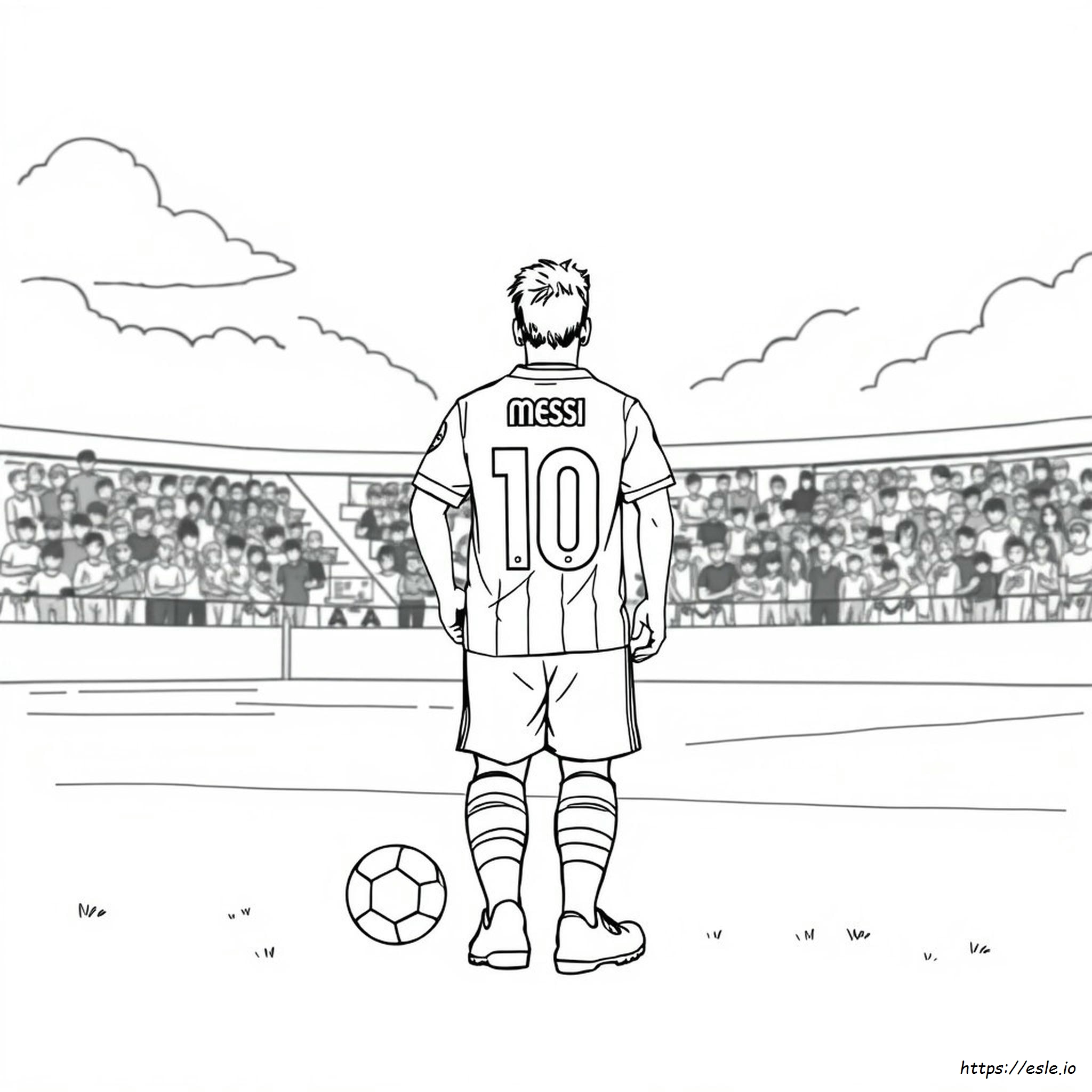 Maglia Da Calcio Di Messi Da Colorare