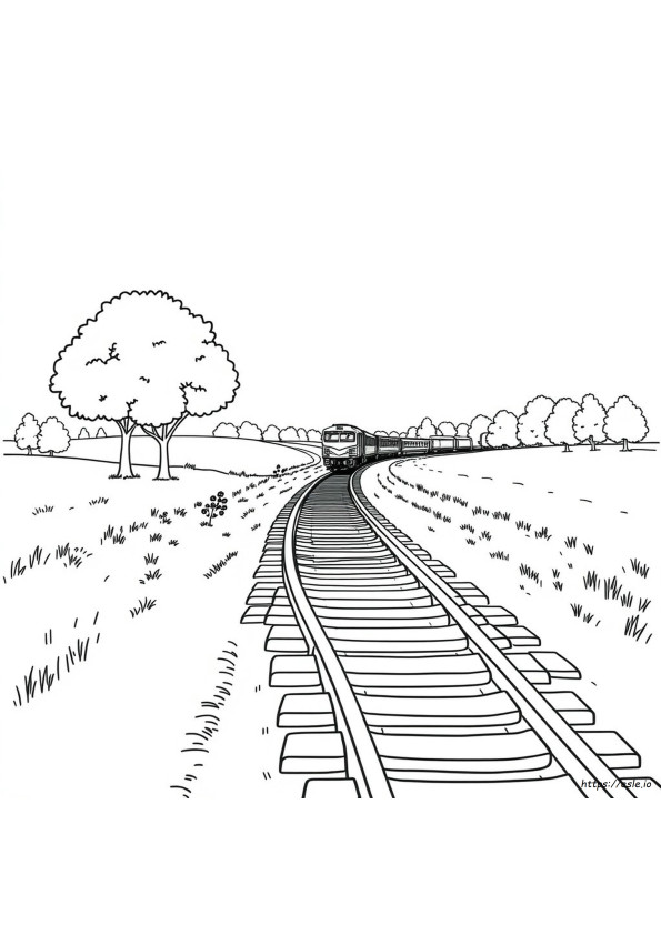 Railroad Tracks Coloring Pages
