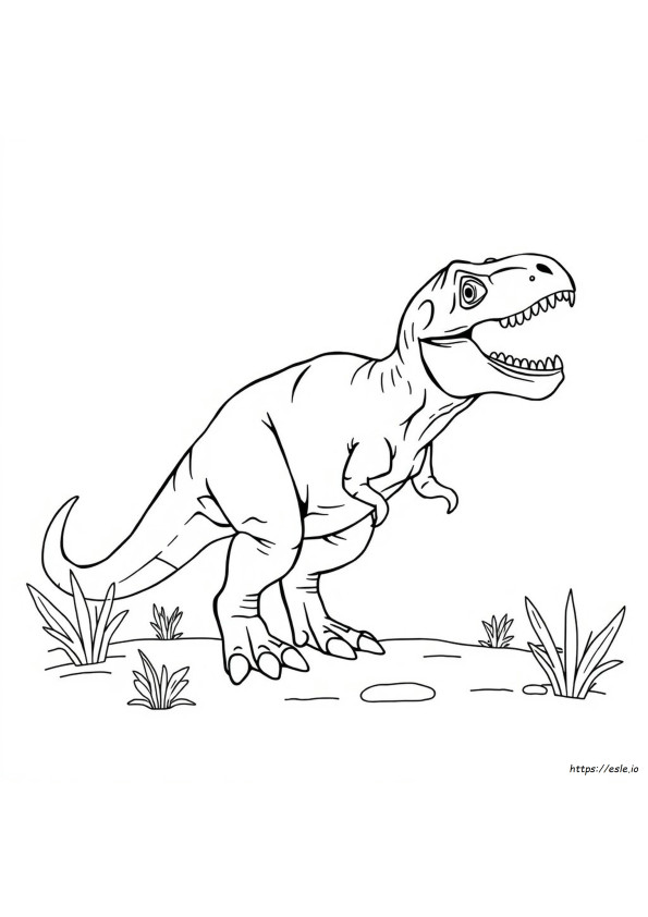 T-Rex Fosil Boyama Sayfası