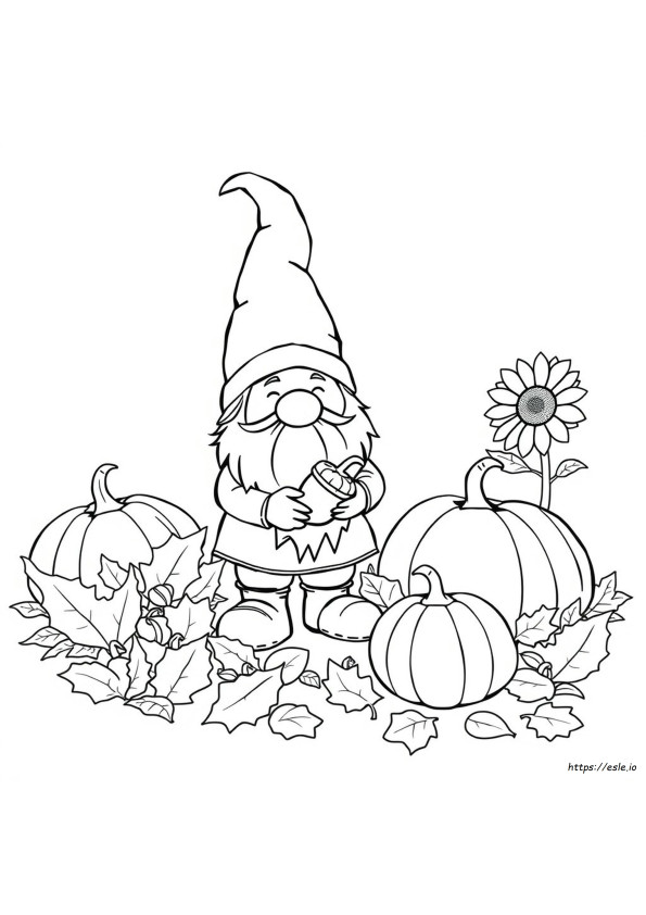 Free Printable Fall Gnome Coloring Pages