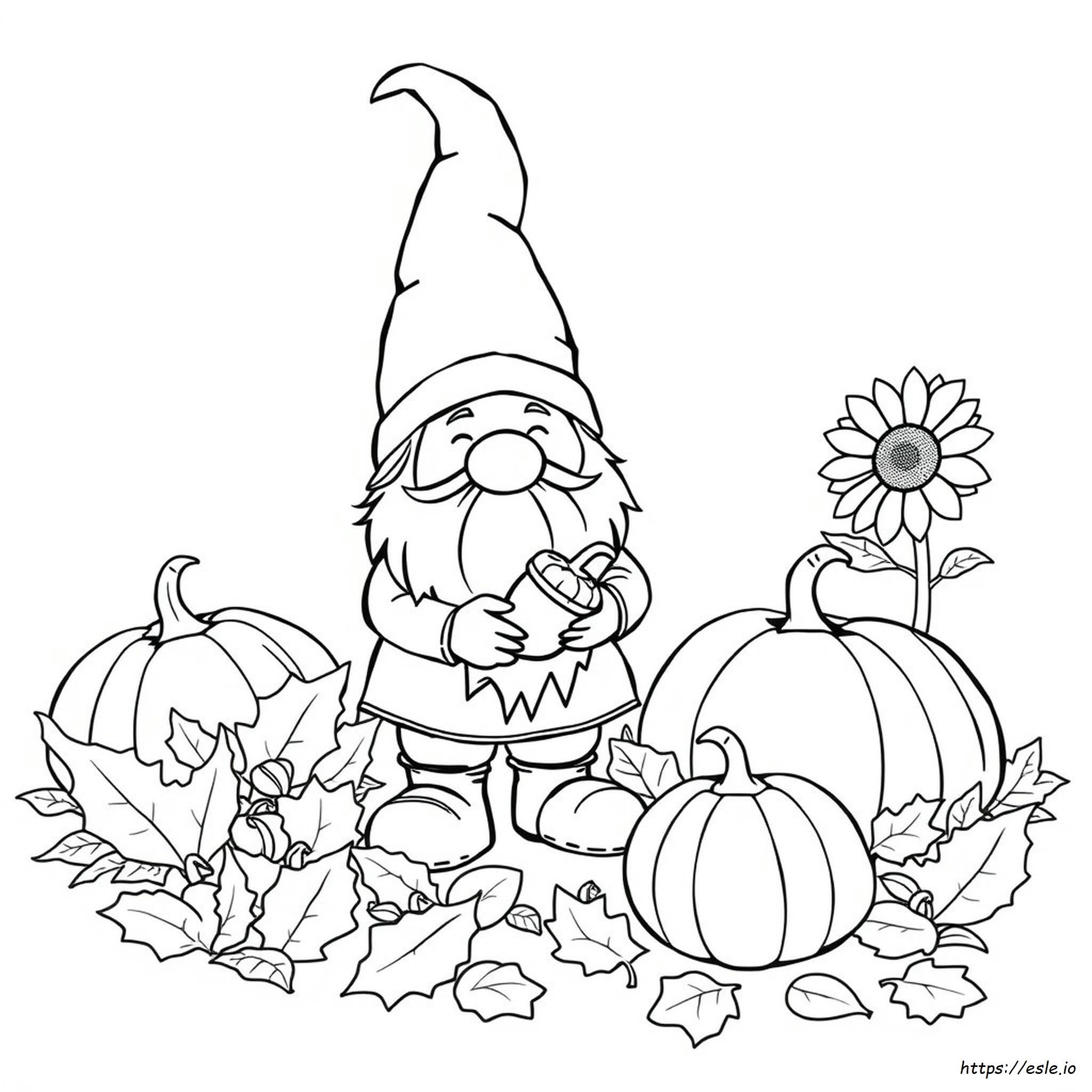 Free Printable Fall Gnome Coloring Pages