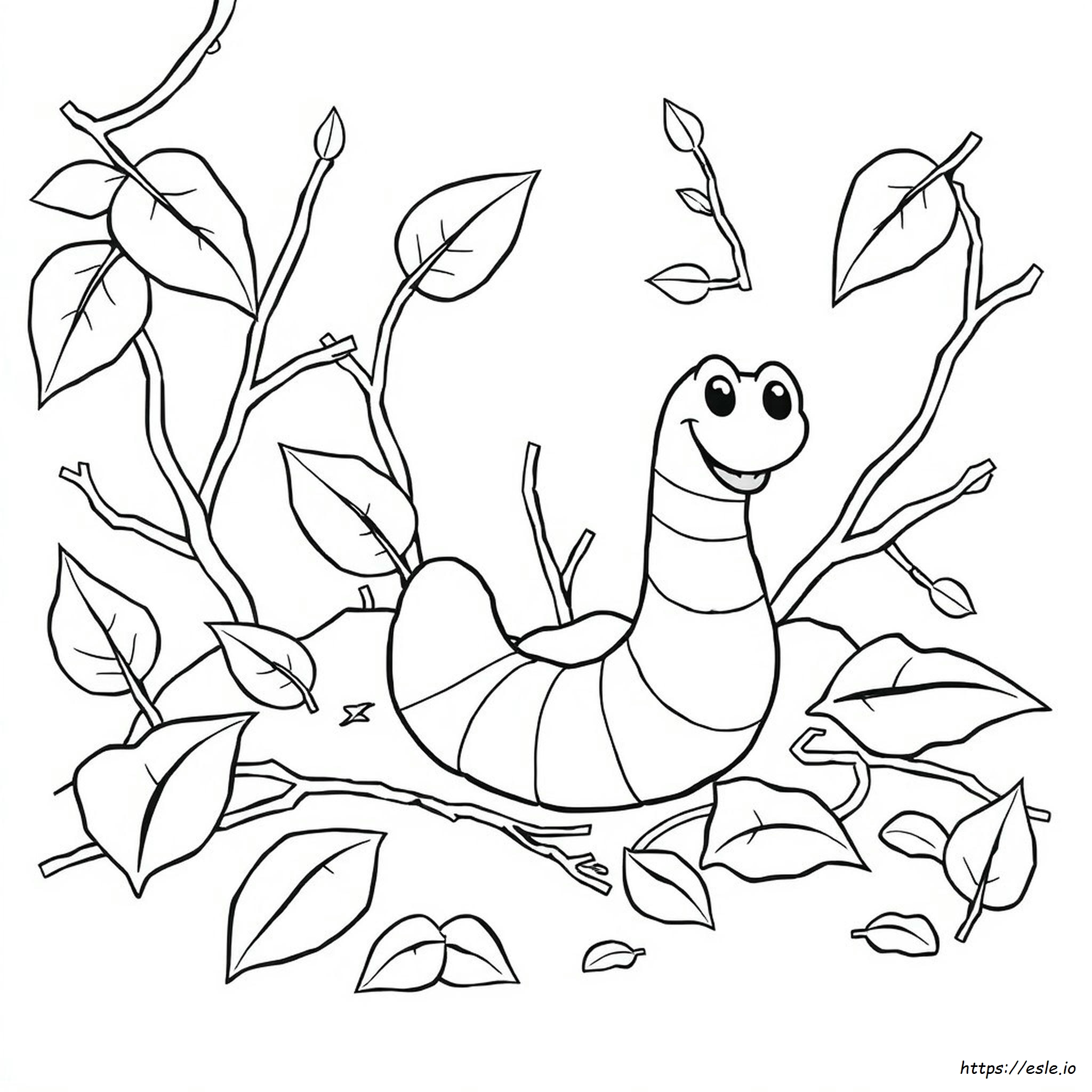 Earthworm Worm Coloring Pages