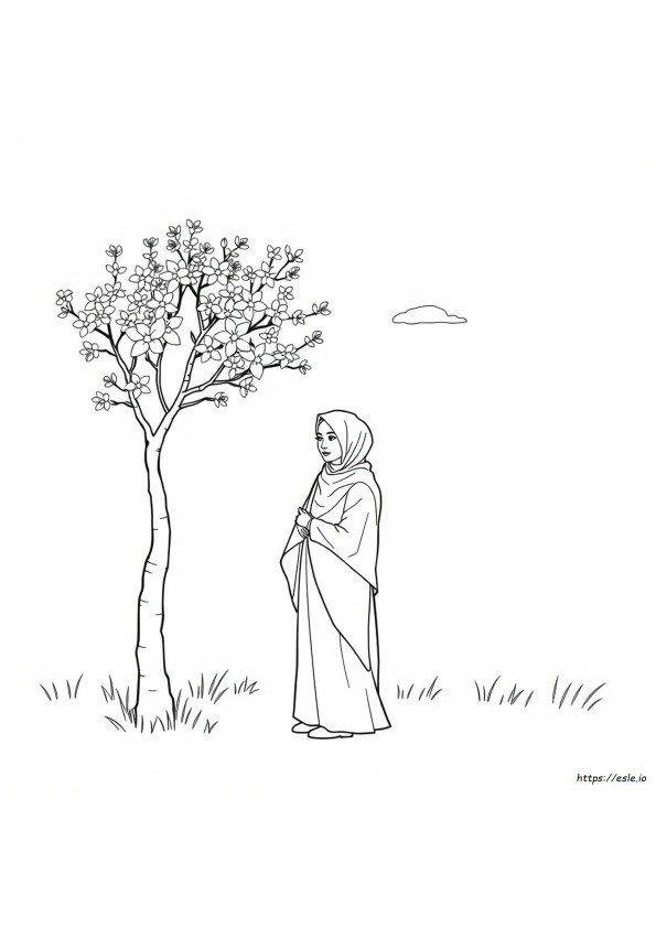Hijab Ausmalbild