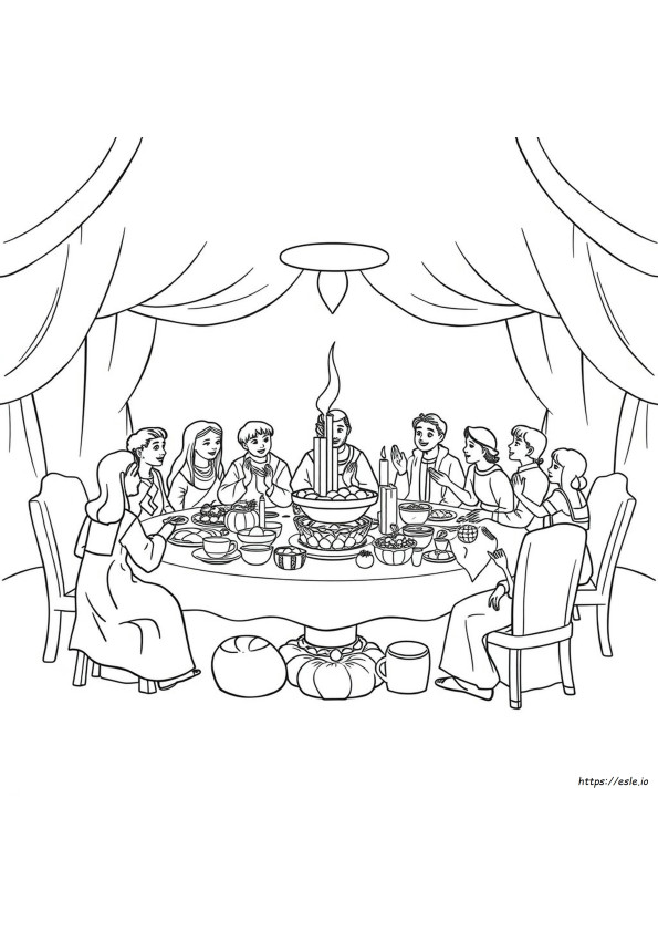 The Great Banquet Coloring Page