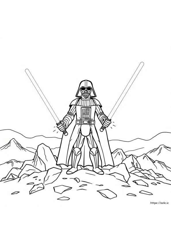 Darth Vader Para Colorir