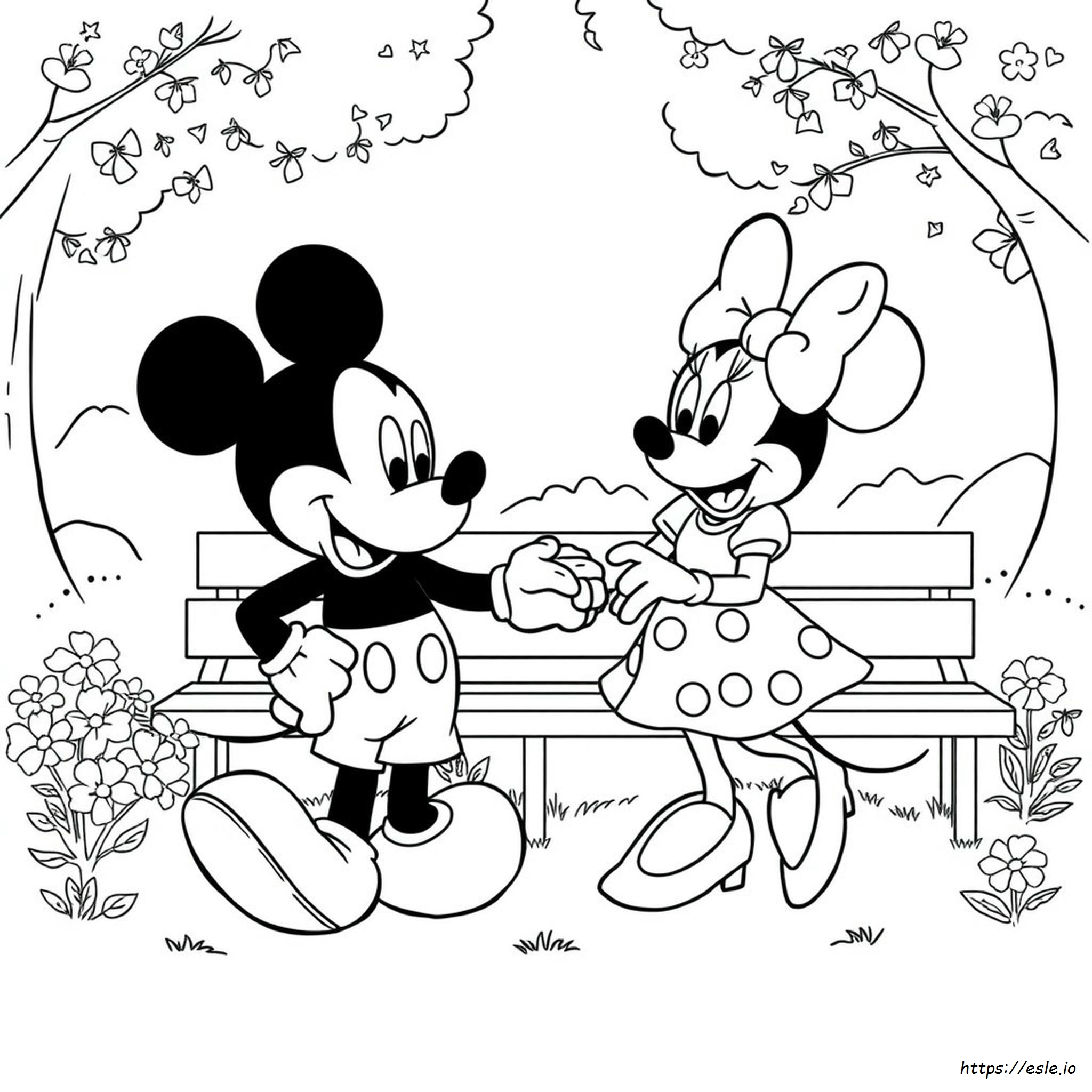Mickey And Minnie Mouse Coloring Pictures