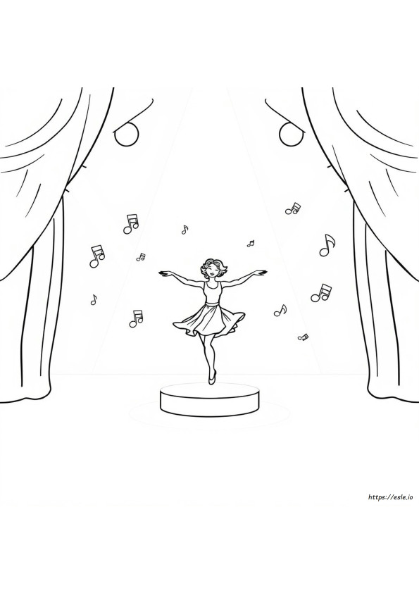 Easy Dance Coloring Pages