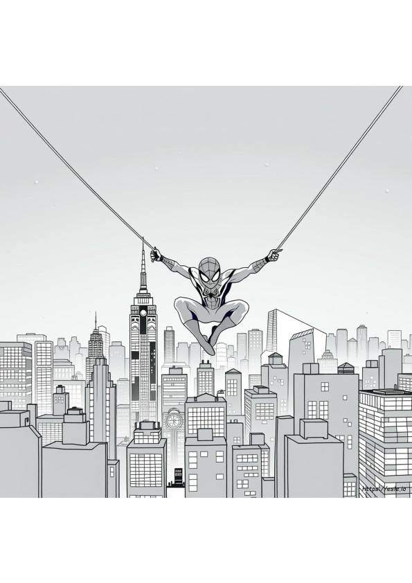 Miles Morales Colouring Sheet