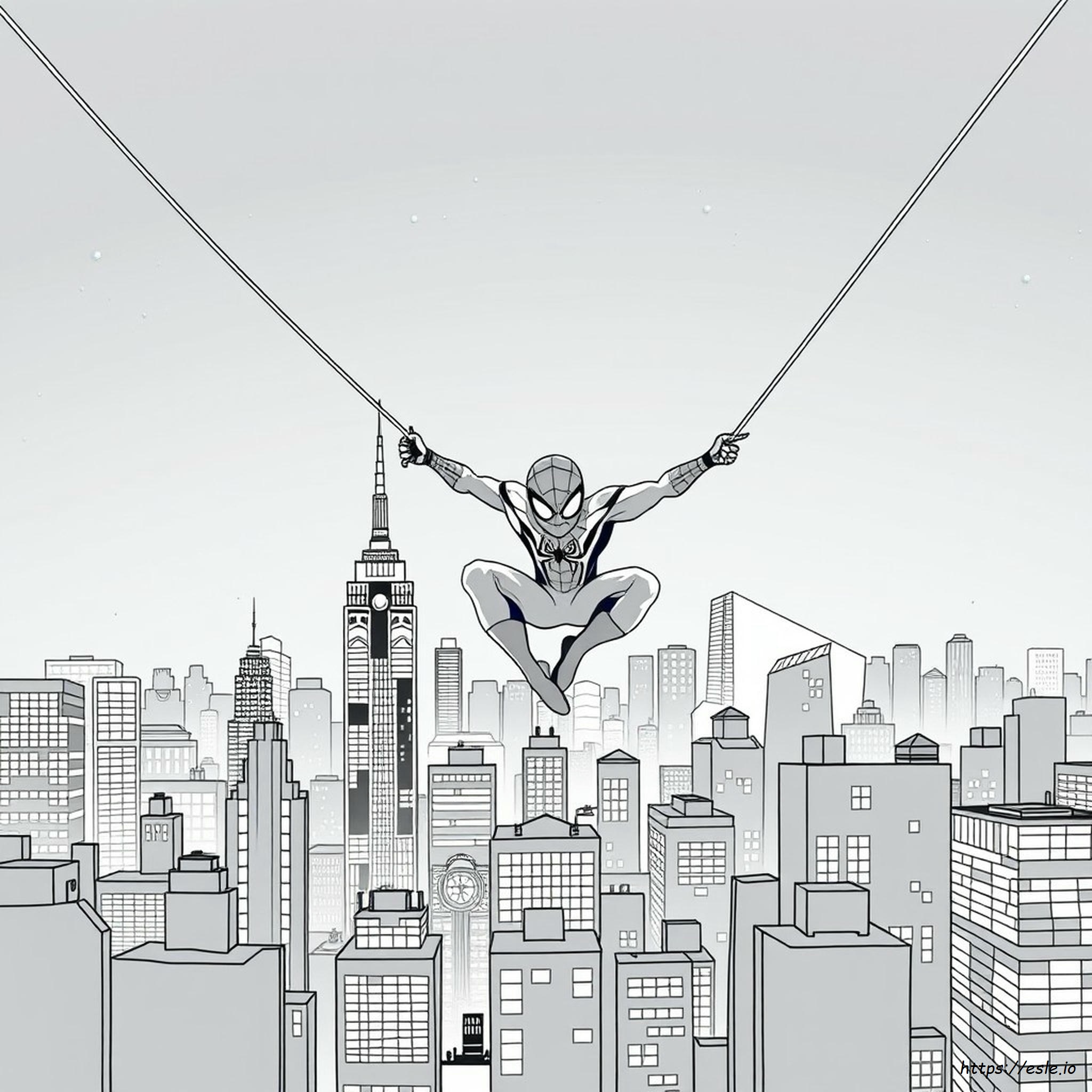 Miles Morales Colouring Sheet